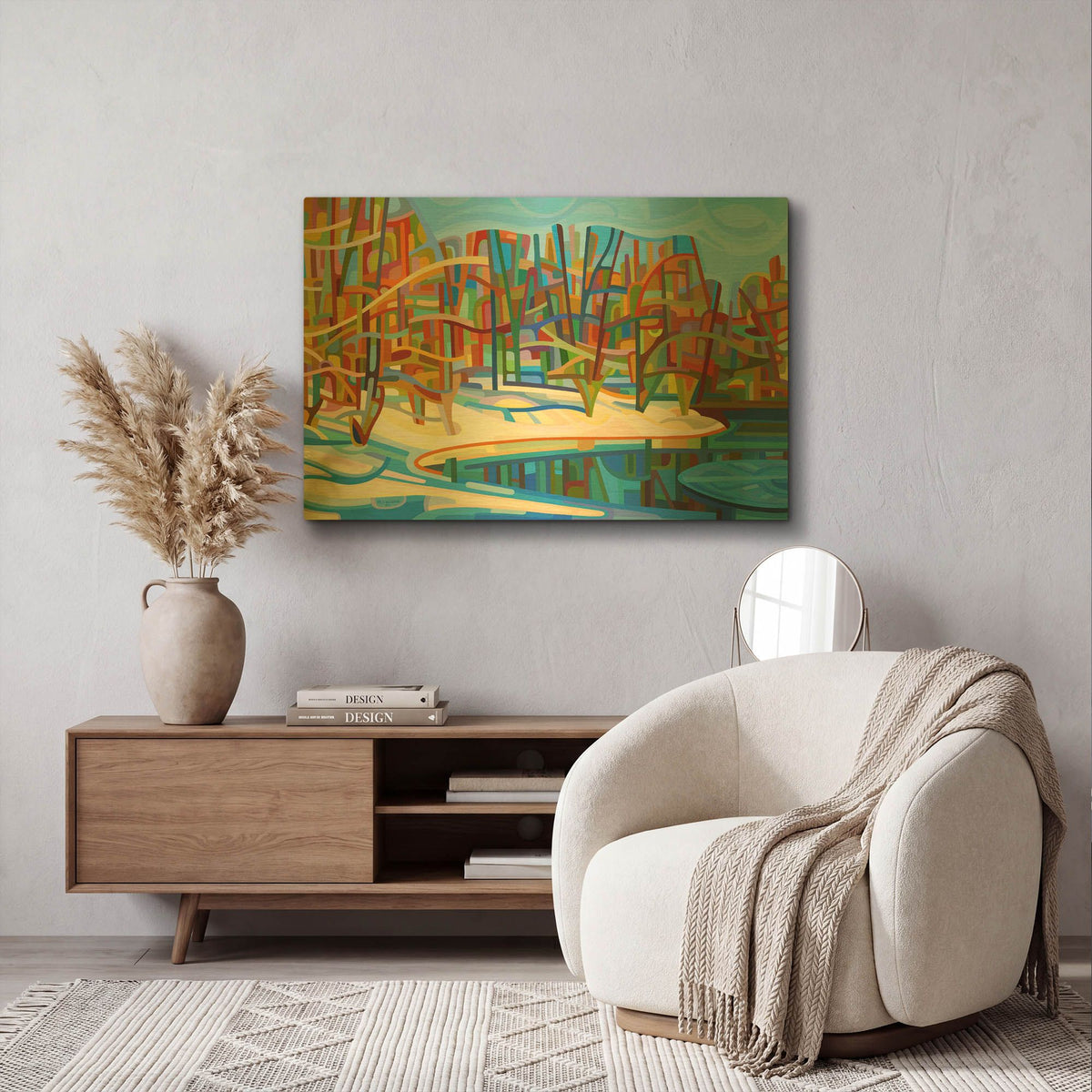 'Winter Warmth' By Mandy Budan Gold Metal Wall Art