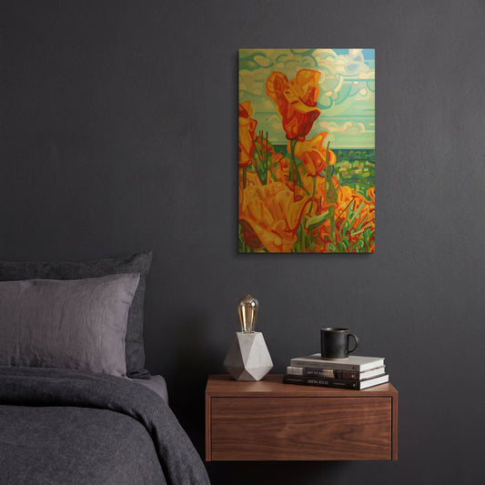 'Standing Tall' By Mandy Budan Gold Metal Wall Art