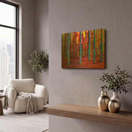'Promenade' By Mandy Budan Gold Metal Wall Art