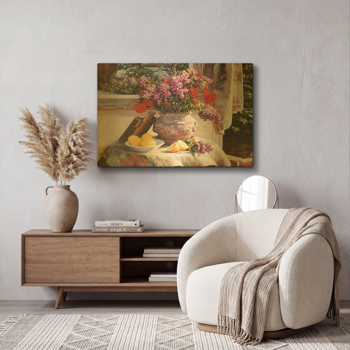 'Lilacs And Lemons' By Robin Anderson Gold Metal Wall Art