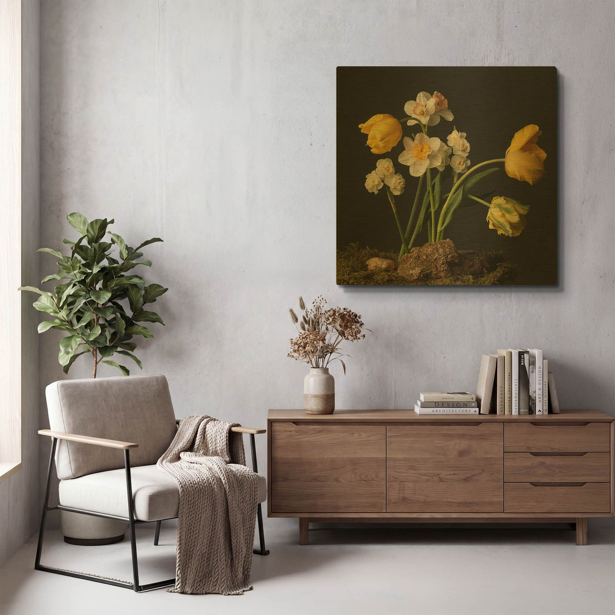 'Signs of Spring' By Leah McLean Gold Metal Wall Art