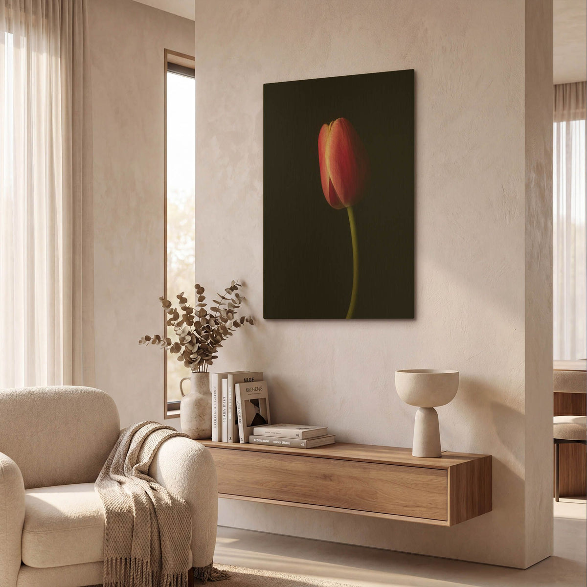 'Perfect Curve' By Leah McLean Gold Metal Wall Art