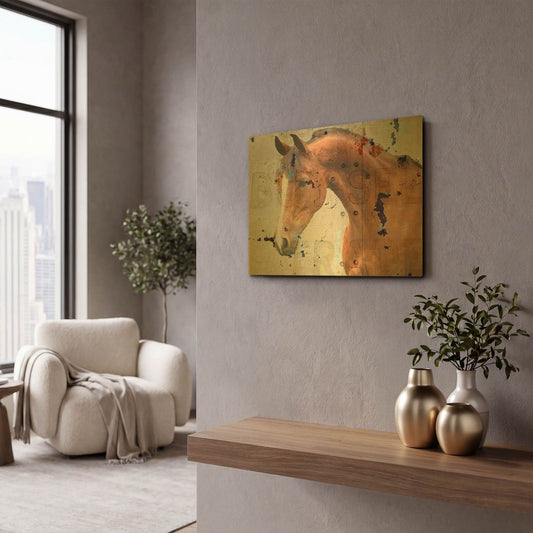'Buy Sell Trade' By Susan Friedman Gold Metal Wall Art