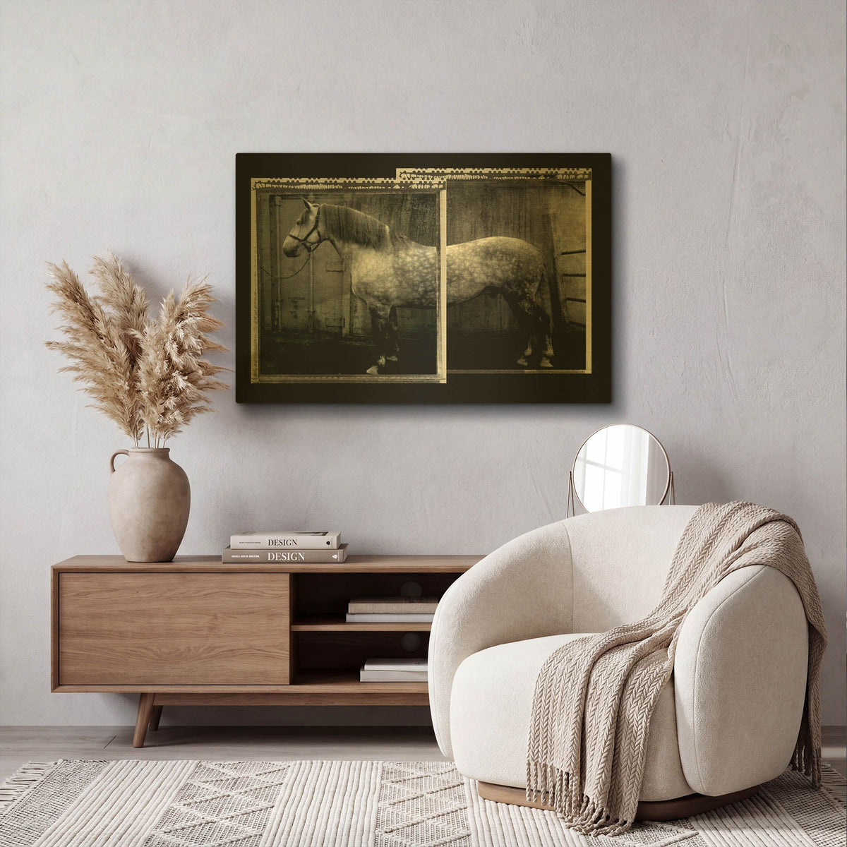 'Vito 2' By Susan Friedman Gold Metal Wall Art