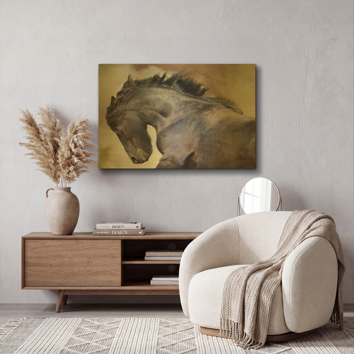 'Zandocan' By Susan Friedman Gold Metal Wall Art