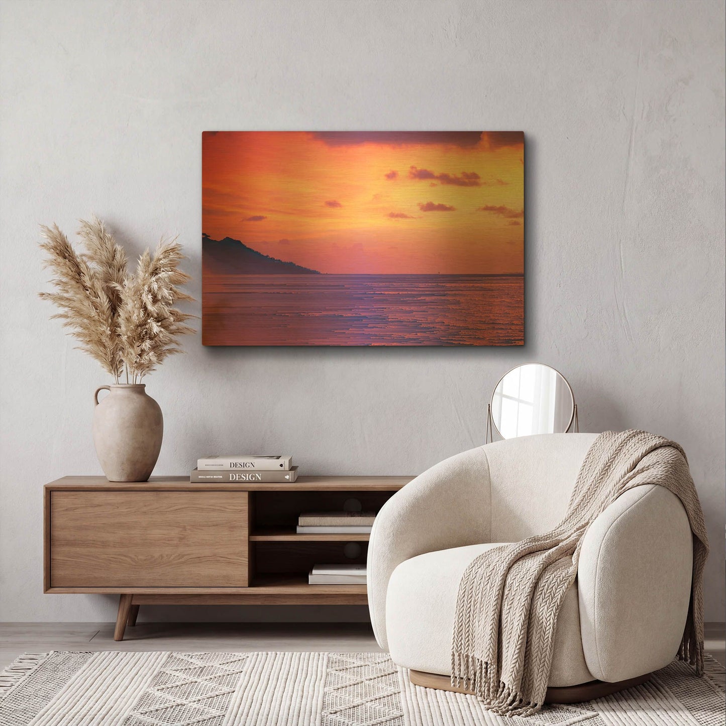 'The Final Sunset' By Natasha Gold Metal Wall Art