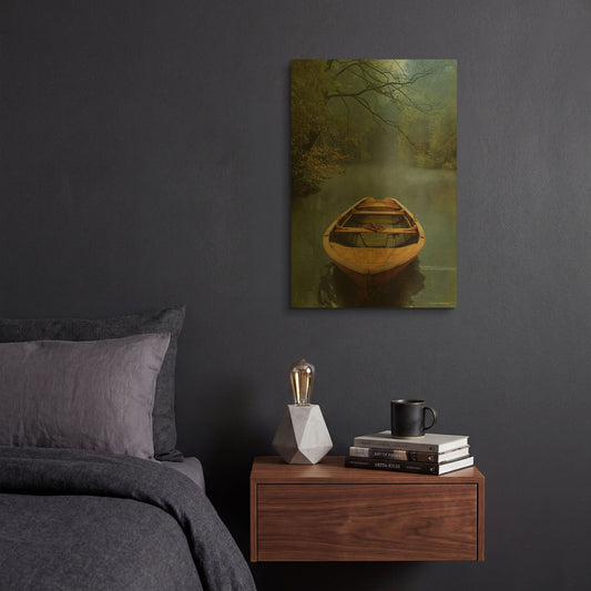 'The Old Lake' By Carlos Casamayor Gold Metal Wall Art