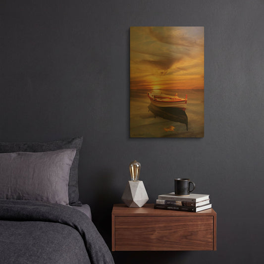 'Strange Stillness 2' By Carlos Casamayor Gold Metal Wall Art
