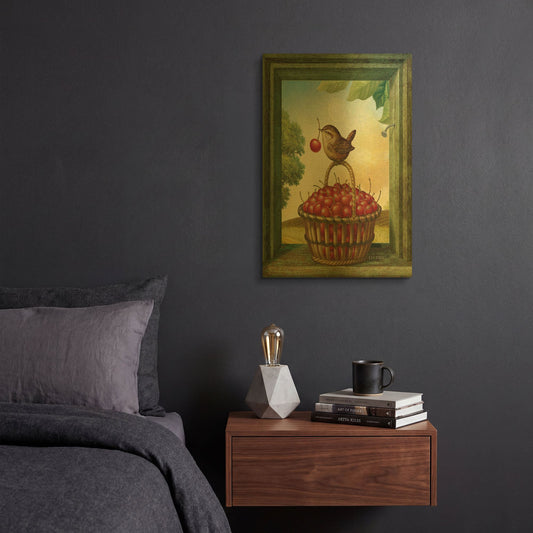 'Cherry Picker' By Dan Craig Gold Metal Wall Art