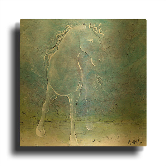 'Samedin' By Samedin Asllani Gold Metal Wall Art