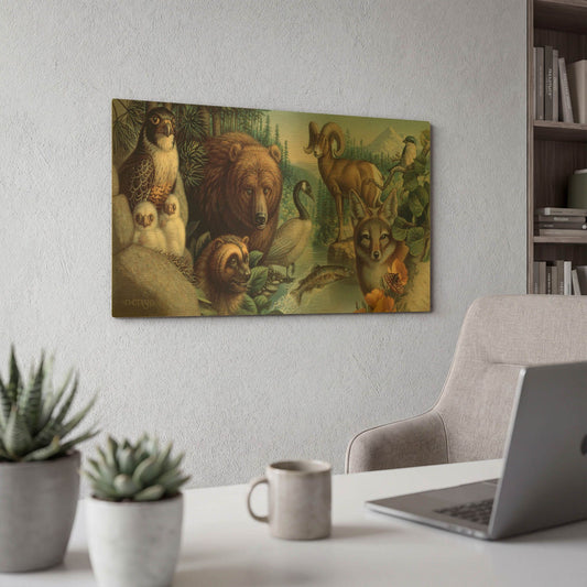 '027 Wild Ones' By Dan Craig Gold Metal Wall Art