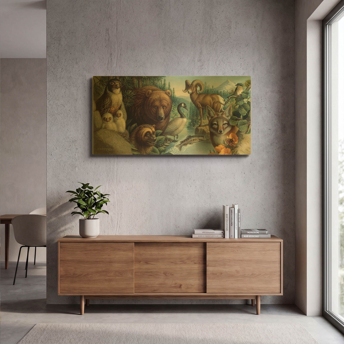 '027 Wild Ones' By Dan Craig Gold Metal Wall Art