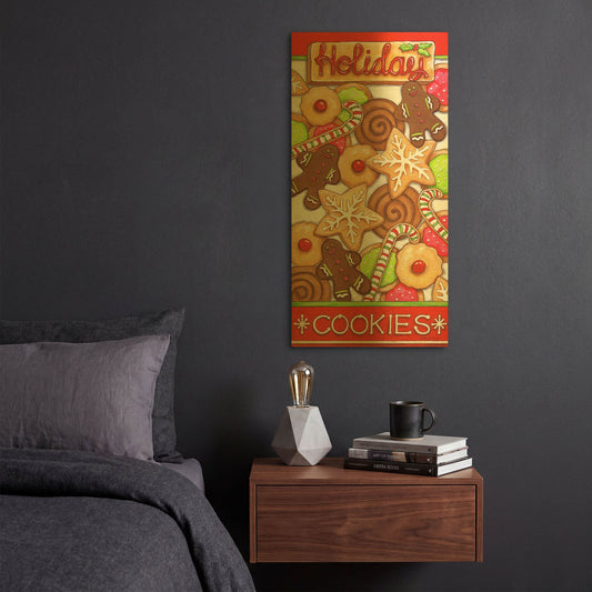 'Holiday Cookies' By Cathy Horvath Gold Metal Wall Art