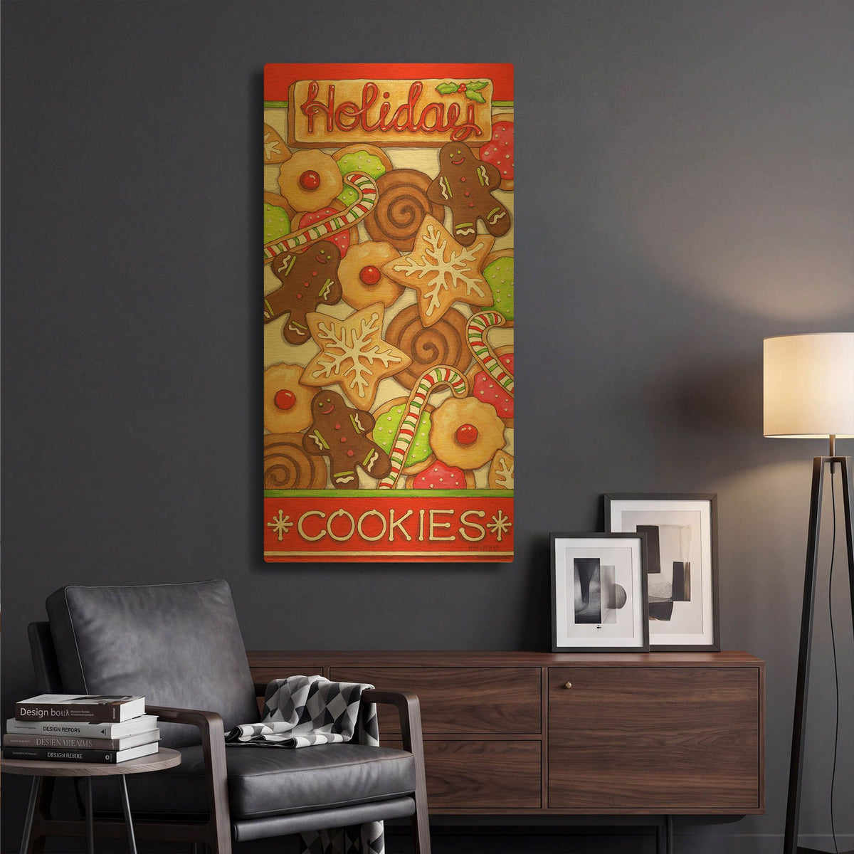 'Holiday Cookies' By Cathy Horvath Gold Metal Wall Art