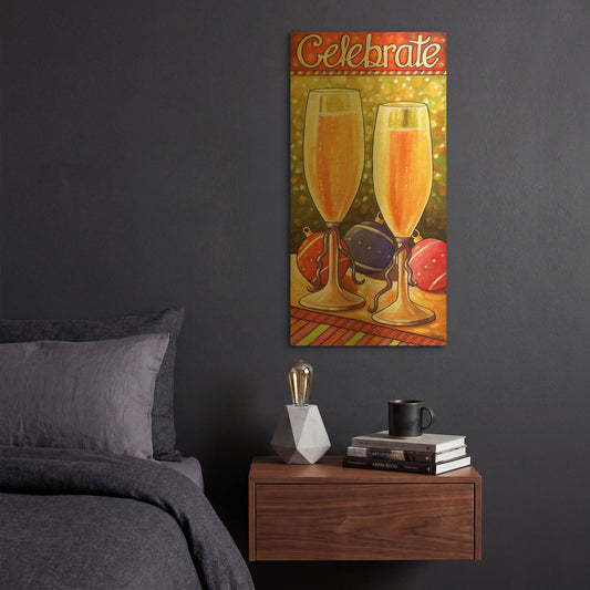 'Celebrate' By Cathy Horvath Gold Metal Wall Art
