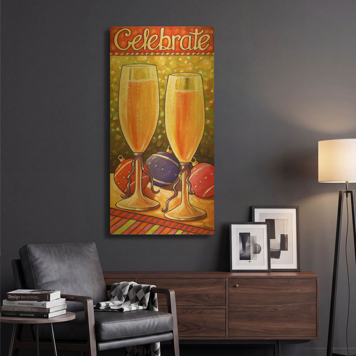'Celebrate' By Cathy Horvath Gold Metal Wall Art