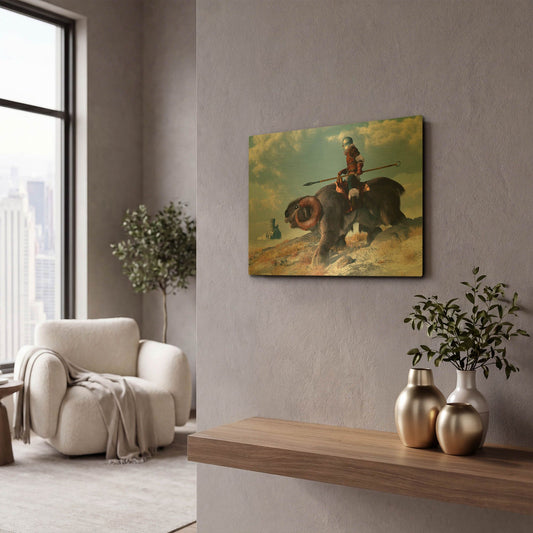 'Winter Warrior' By Daniel Eskridge Gold Metal Wall Art