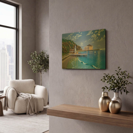 'Avalon Casino' By Eduardo Camoes Gold Metal Wall Art