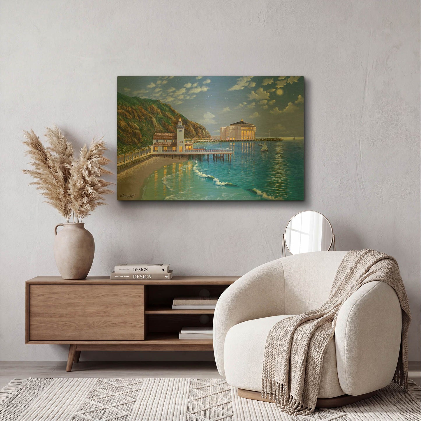 'Avalon Casino' By Eduardo Camoes Gold Metal Wall Art