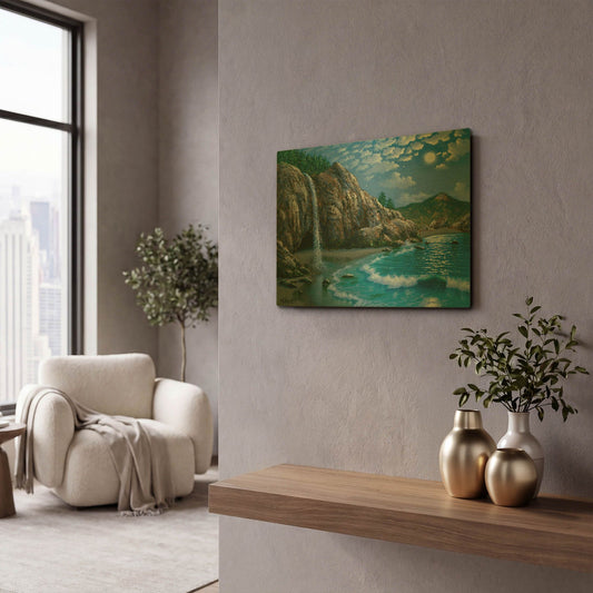 'Mc Way Cove, Big Sur' By Eduardo Camoes Gold Metal Wall Art