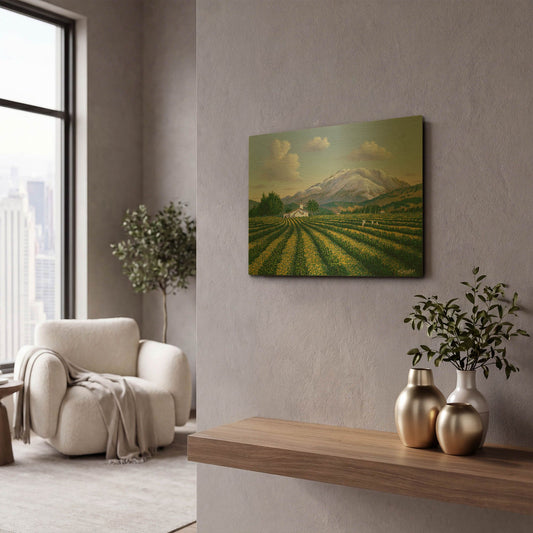 'Mount Sta Helena, Napa Valley' By Eduardo Camoes Gold Metal Wall Art