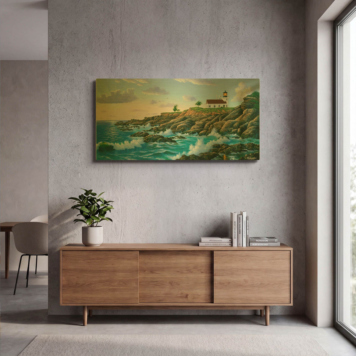 'Point Cabrillo, CA' By Eduardo Camoes Gold Metal Wall Art