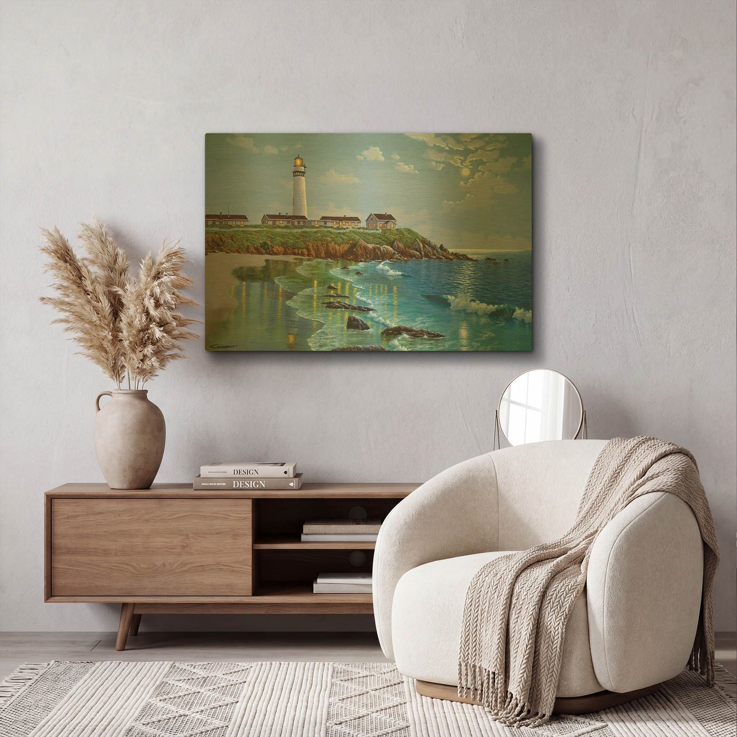 'Pigeon Point, CA' By Eduardo Camoes Gold Metal Wall Art