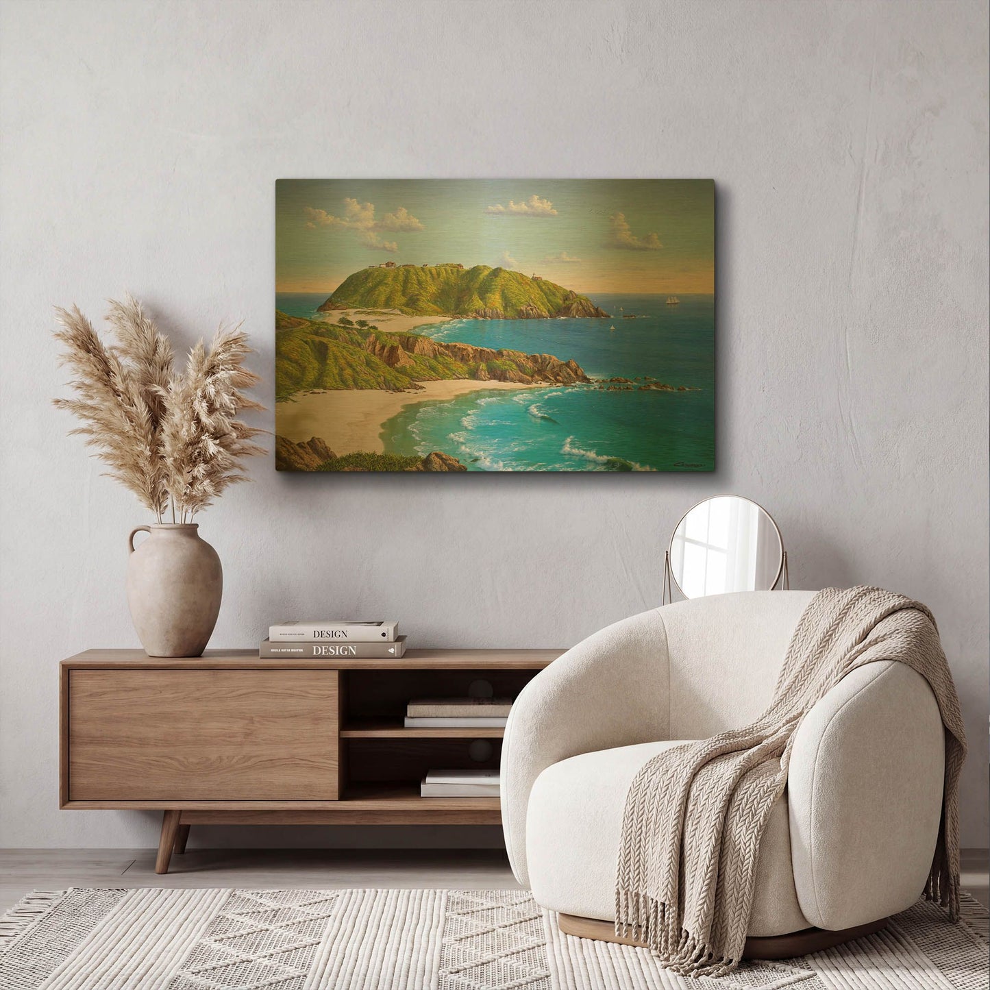 'Point Sur, CA' By Eduardo Camoes Gold Metal Wall Art