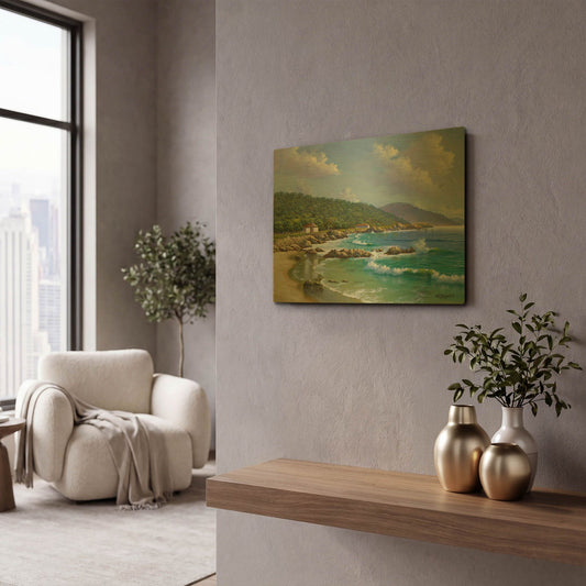 'Carmel, CA' By Eduardo Camoes Gold Metal Wall Art