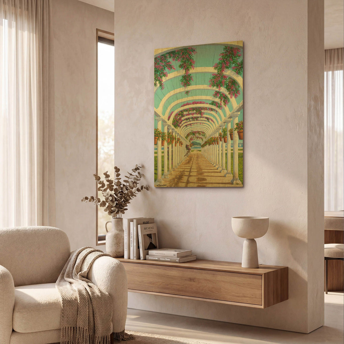 'Arches' By Eduardo Camoes Gold Metal Wall Art