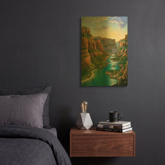 'Colorado River, Grand Canyon' By Eduardo Camoes Gold Metal Wall Art