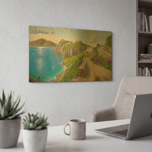 'Capri, Italy' By Eduardo Camoes Gold Metal Wall Art