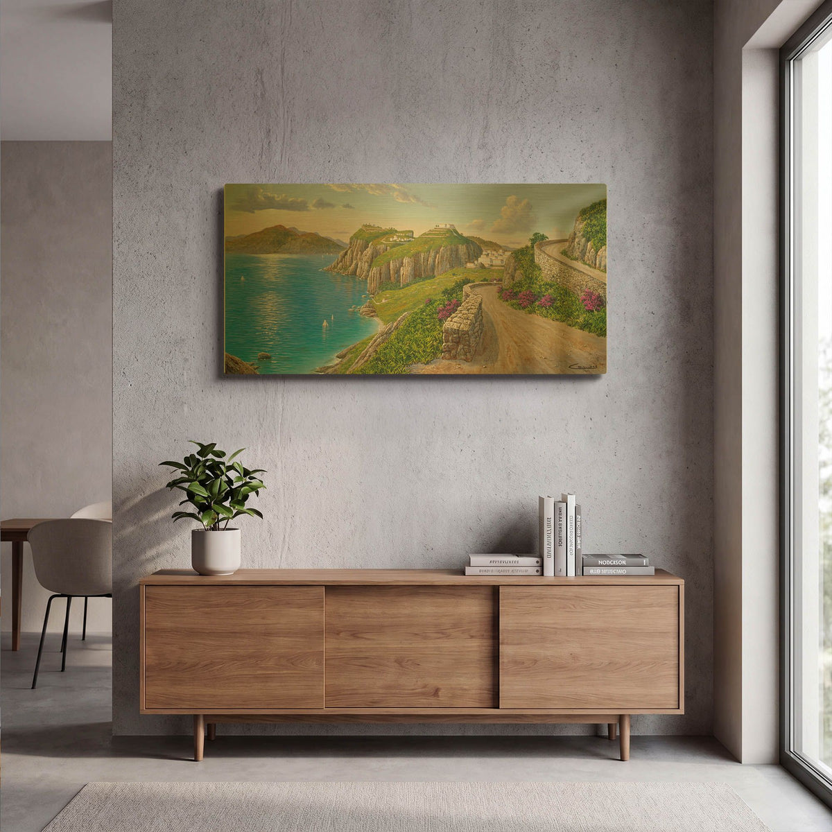 'Capri, Italy' By Eduardo Camoes Gold Metal Wall Art