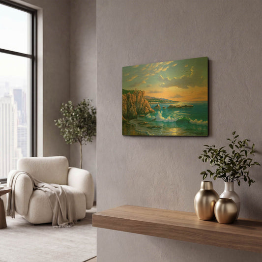 'Pismo Beach CA' By Eduardo Camoes Gold Metal Wall Art