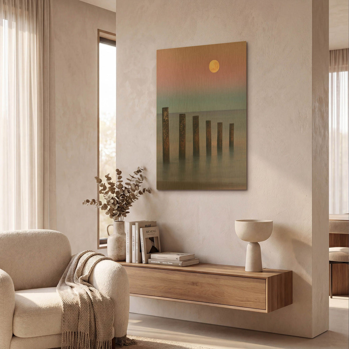 'Moana Moon' By Everlook Photography Gold Metal Wall Art