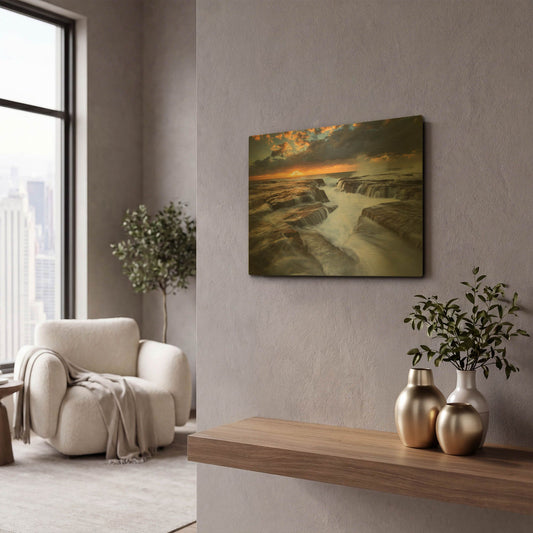 'Narrabeen' By Everlook Photography Gold Metal Wall Art