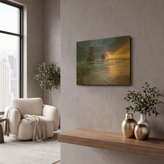 'Gibsons Steps' By Everlook Photography Gold Metal Wall Art
