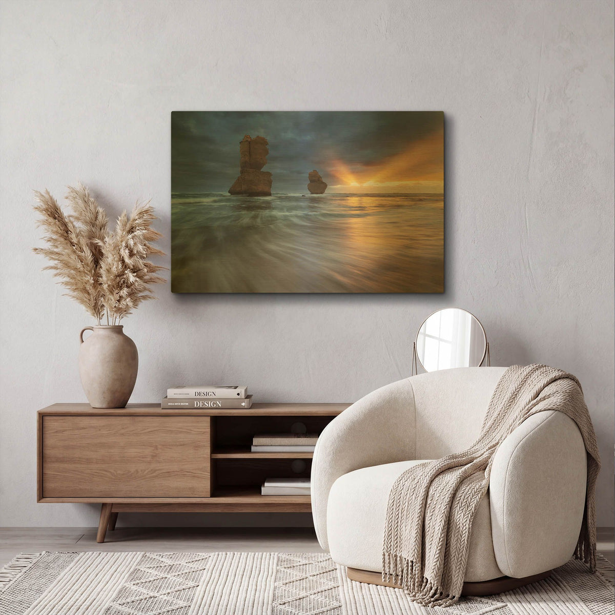 'Gibsons Steps' By Everlook Photography Gold Metal Wall Art