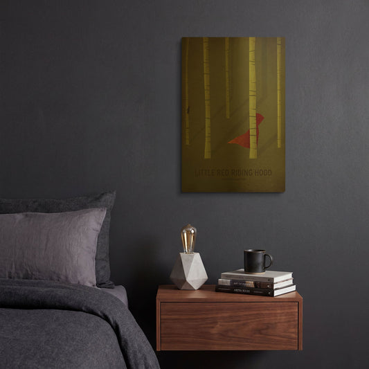 'Little Red Riding Hood' By Christian Jackson Gold Metal Wall Art