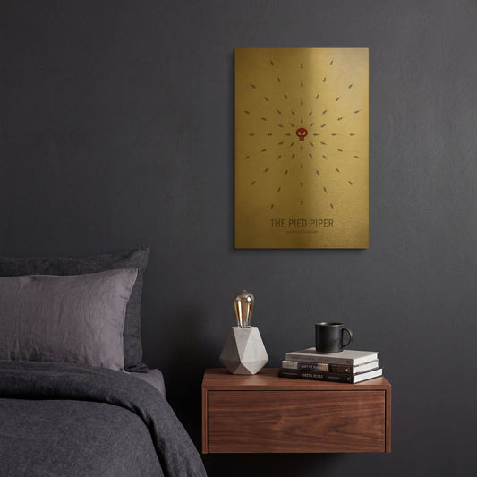 'Pied Piper' By Christian Jackson Gold Metal Wall Art
