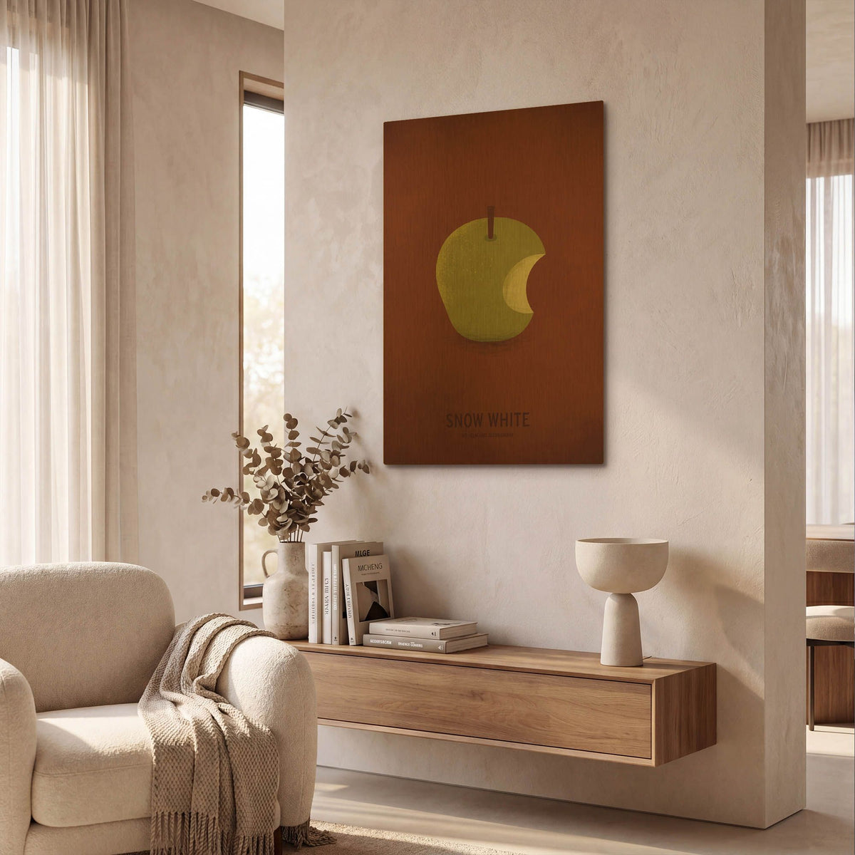 'Snow White' By Christian Jackson Gold Metal Wall Art
