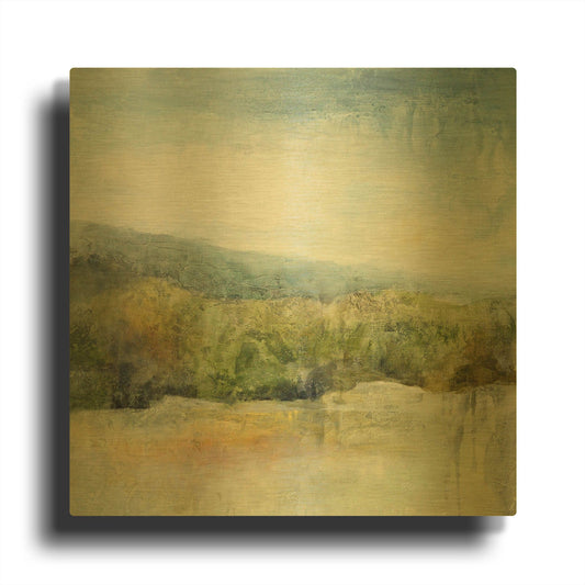 'October Mountain' By J Austin Jennings Gold Metal Wall Art