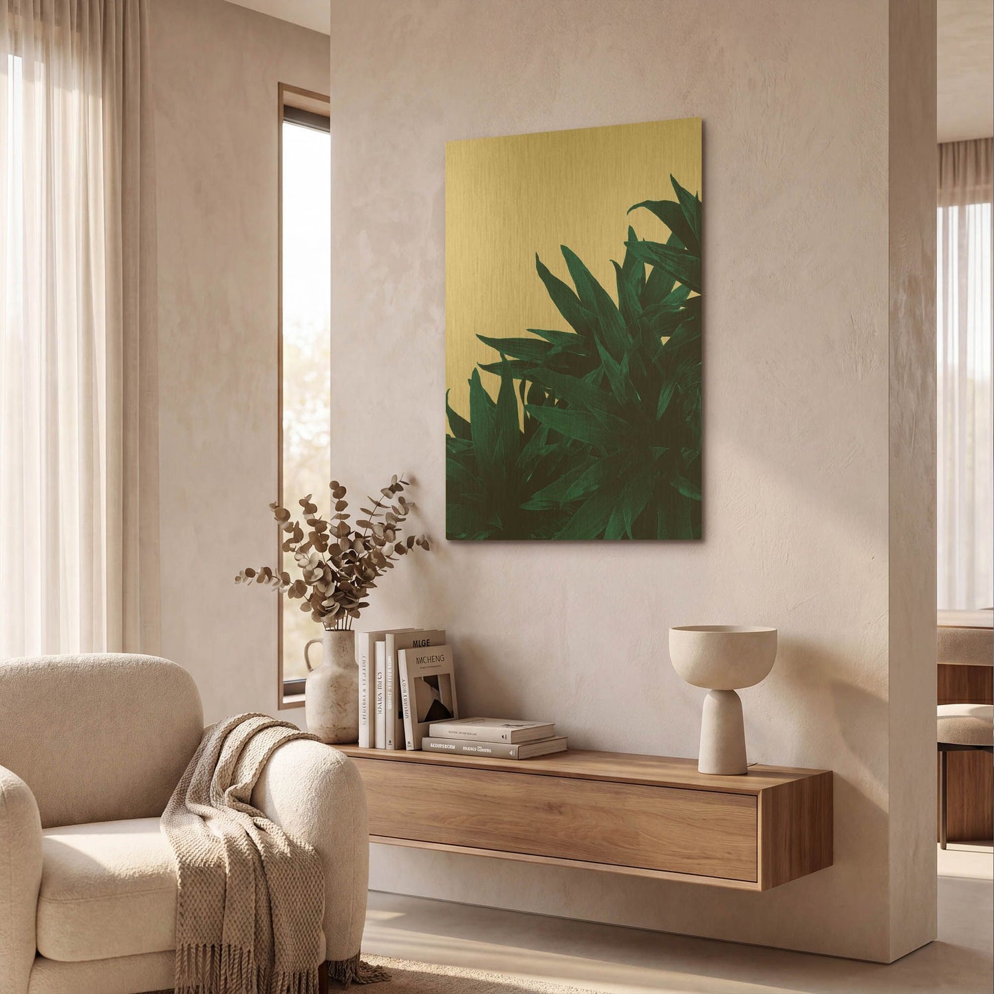 'End Up Here' By Hanna Kastl-Lundberg Gold Metal Wall Art
