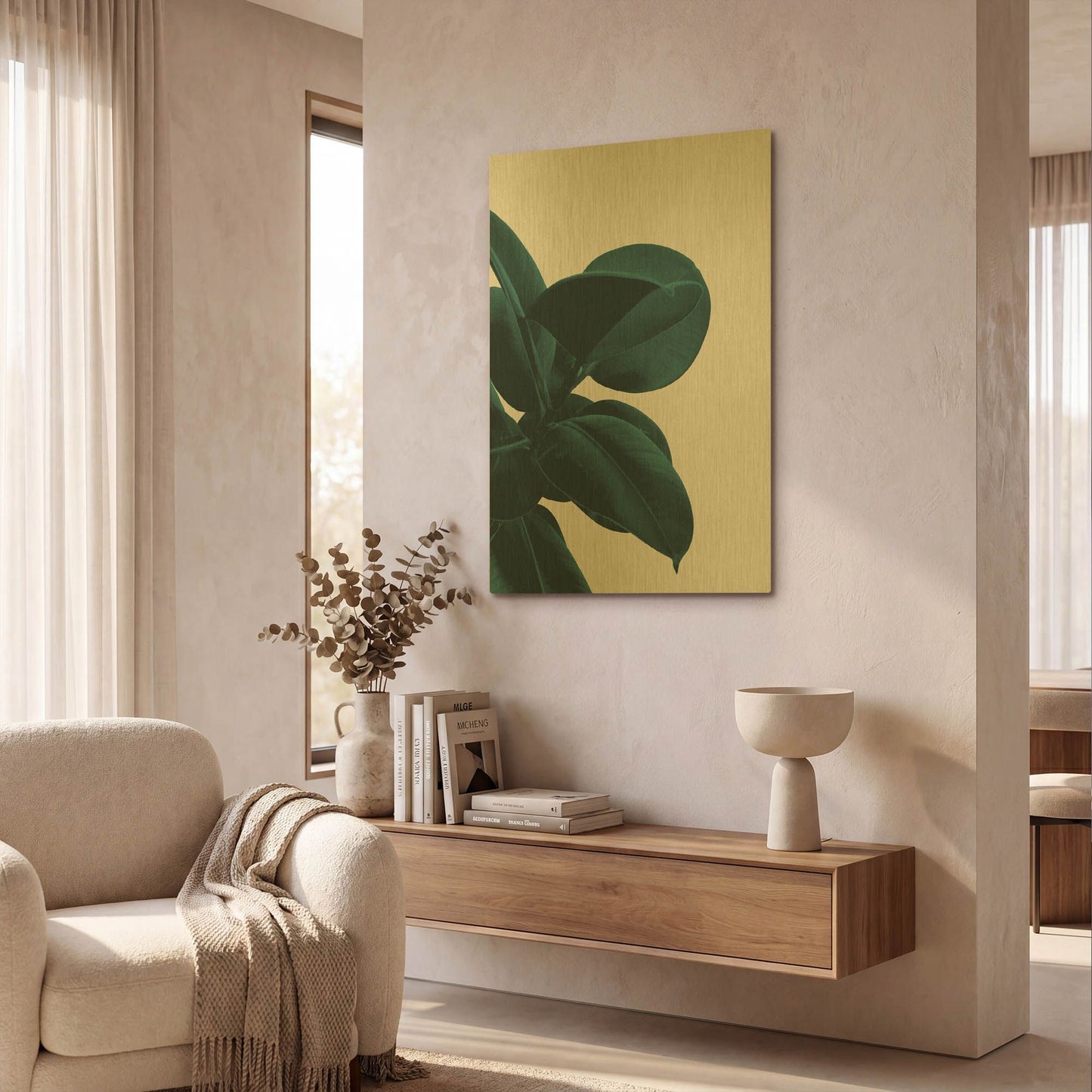 'Long Way Home' By Hanna Kastl-Lundberg Gold Metal Wall Art