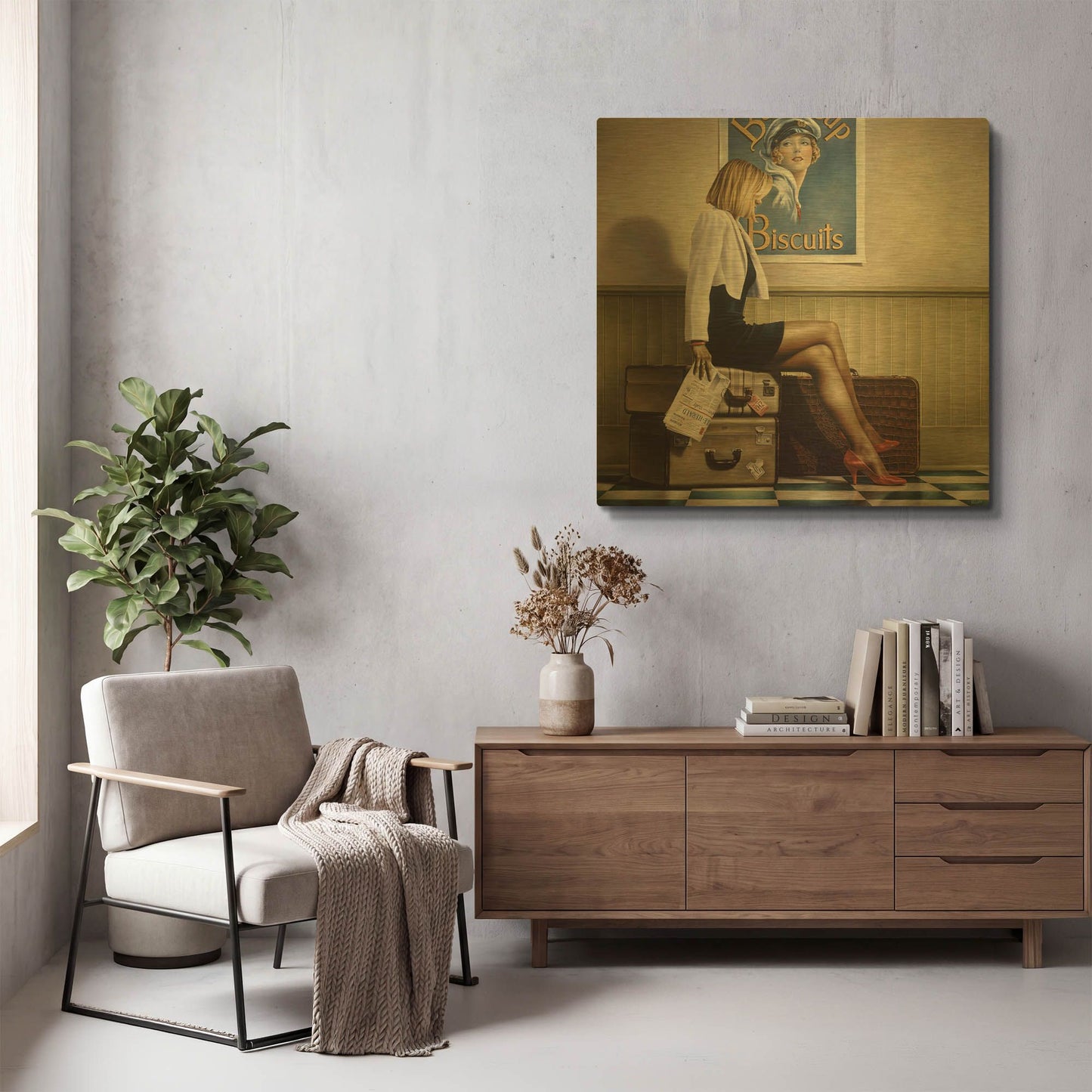 'Biscuits' By Paul Kelley Gold Metal Wall Art