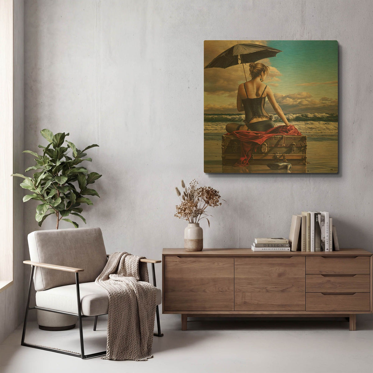 'On the Edge of the World' By Paul Kelley Gold Metal Wall Art