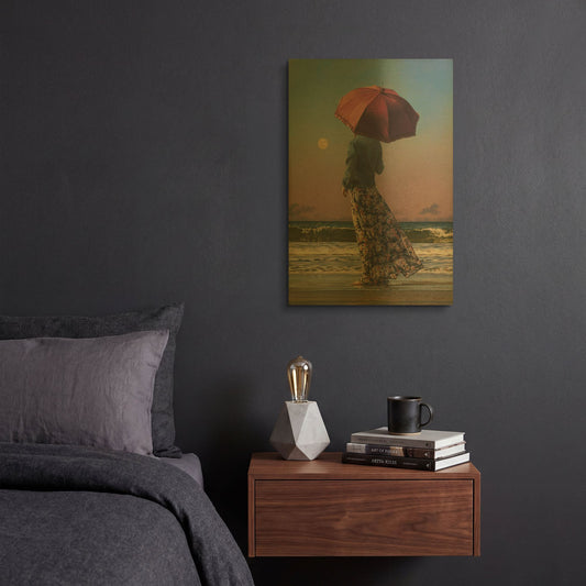 'Romancing The Moon' By Paul Kelley Gold Metal Wall Art
