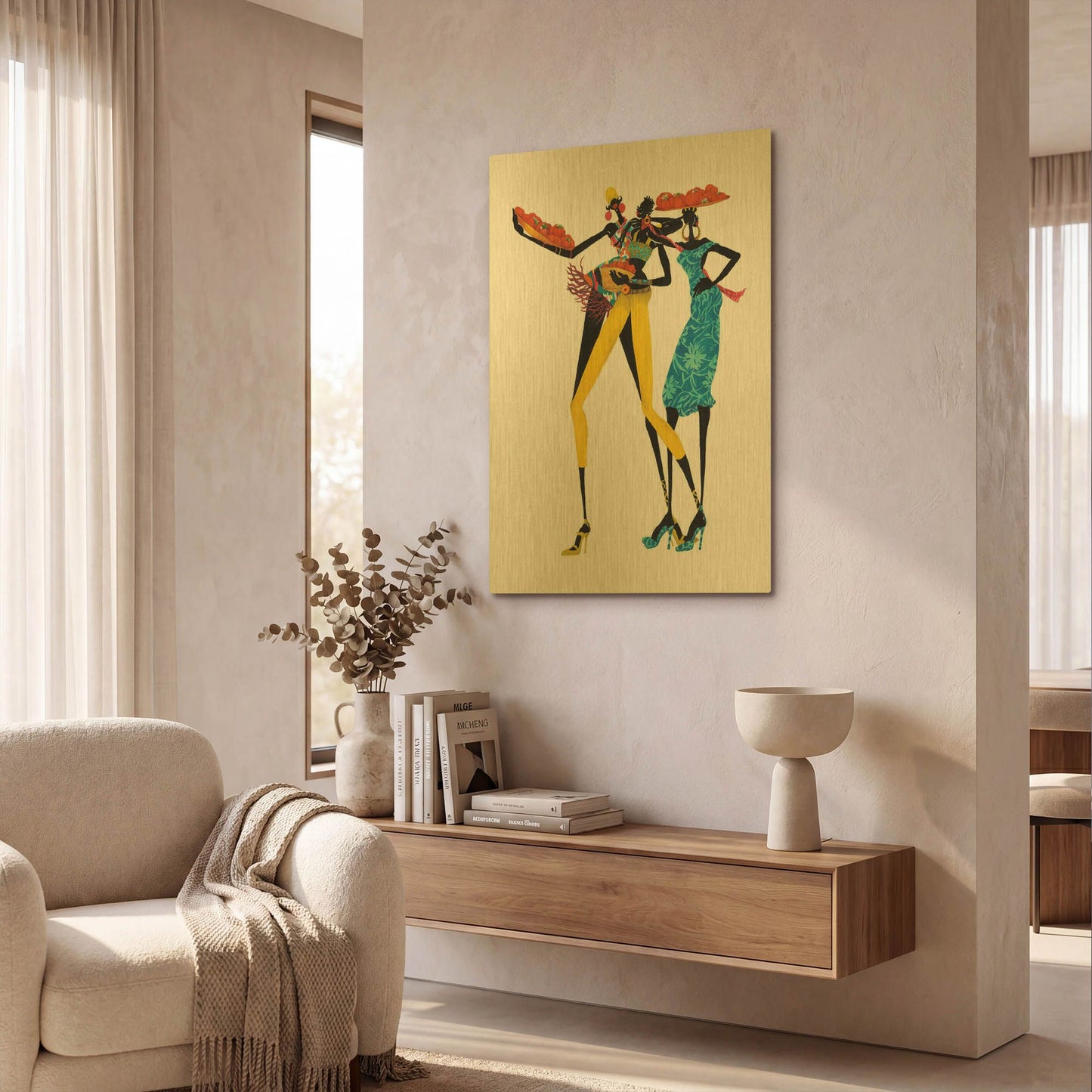 'Jolie' By Shan Kelly Gold Metal Wall Art