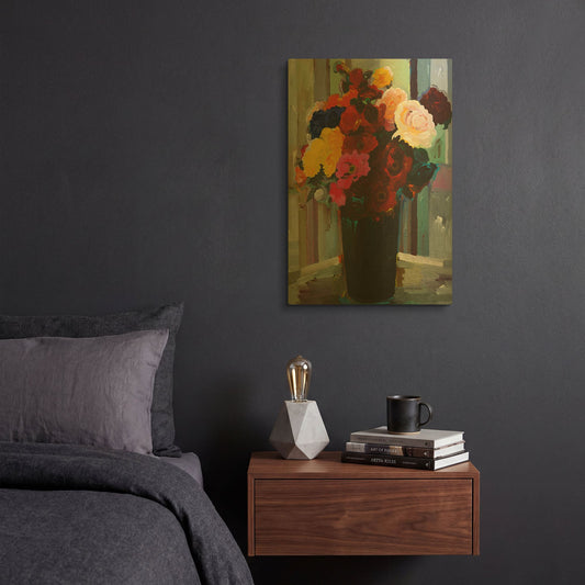'Bold Bouquet' By Hooshang Khorasani Gold Metal Wall Art