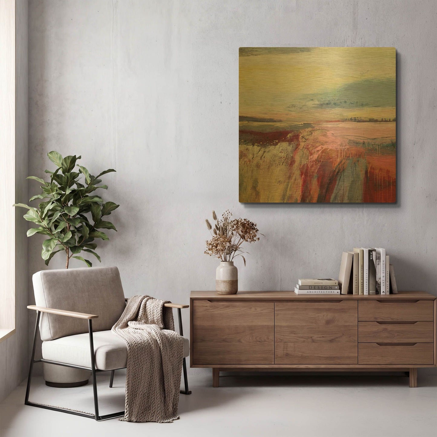 'Autumn Dreaming' By Andrew Kinmont Gold Metal Wall Art